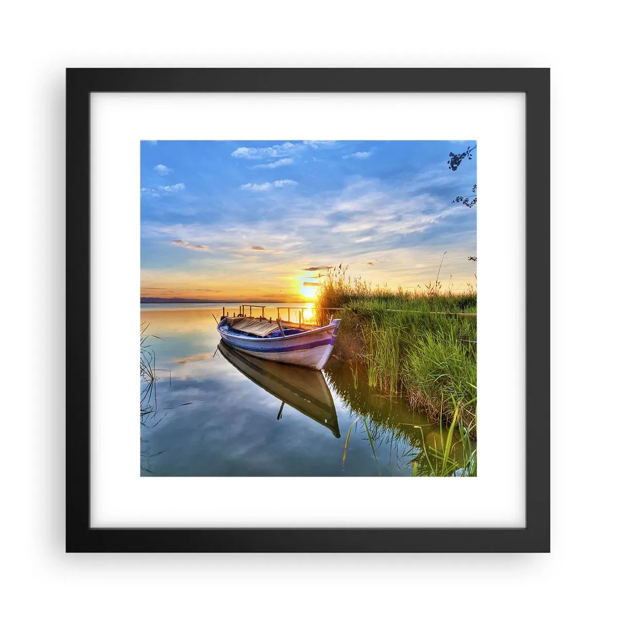 Póster en marco negro - Sueños cumplidos - 30x30 cm