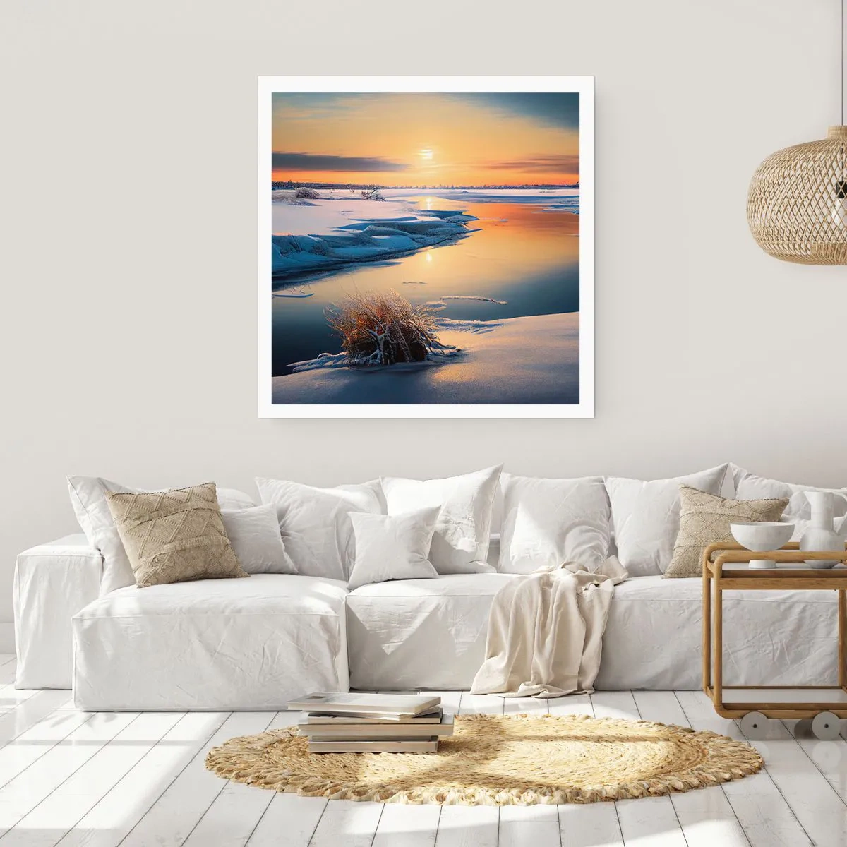 Póster - Atardecer de invierno - 60x60 cm
