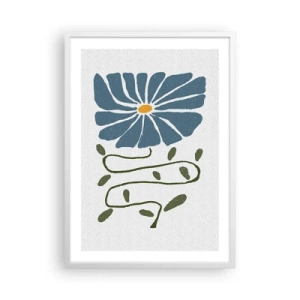 Póster en marco blanco - De ramita a flor - 50x70 cm