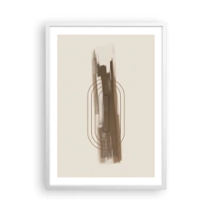 Póster en marco blanco - Un soplo de gris - 50x70 cm