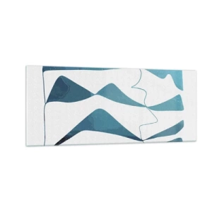 Cuadro sobre vidrio - Impresiones sobre Vidrio - Abstracción: un compuesto turquesa - 100x40 cm