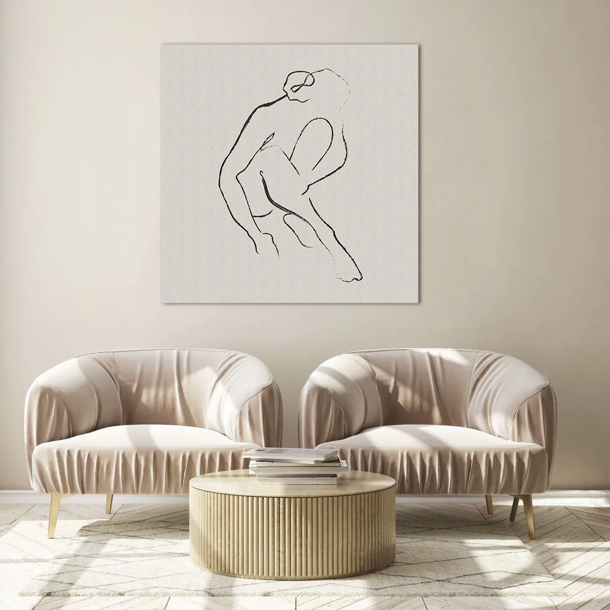 Cuadro sobre vidrio - Impresiones sobre Vidrio - Boceto íntimo - 40x40 cm