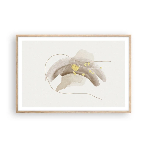 Póster en marco roble claro - Encontrado en el espacio - 91x61 cm