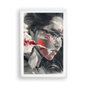 Póster en marco blanco - En los humos del absurdo - 61x91 cm