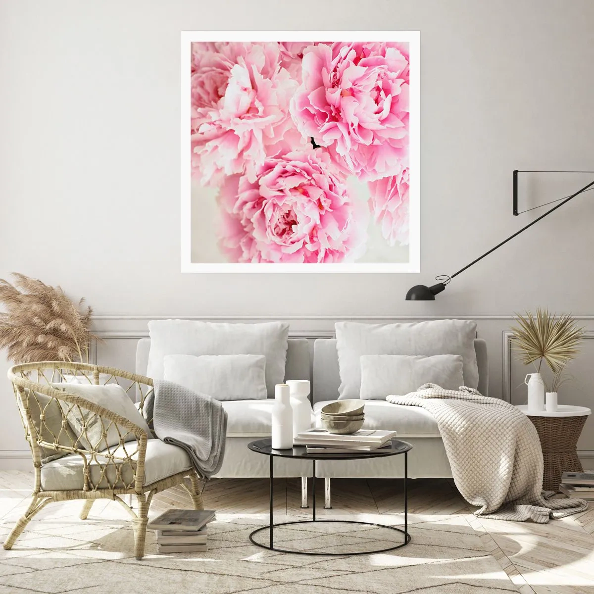 Póster - En el esplendor del rosa - 50x50 cm