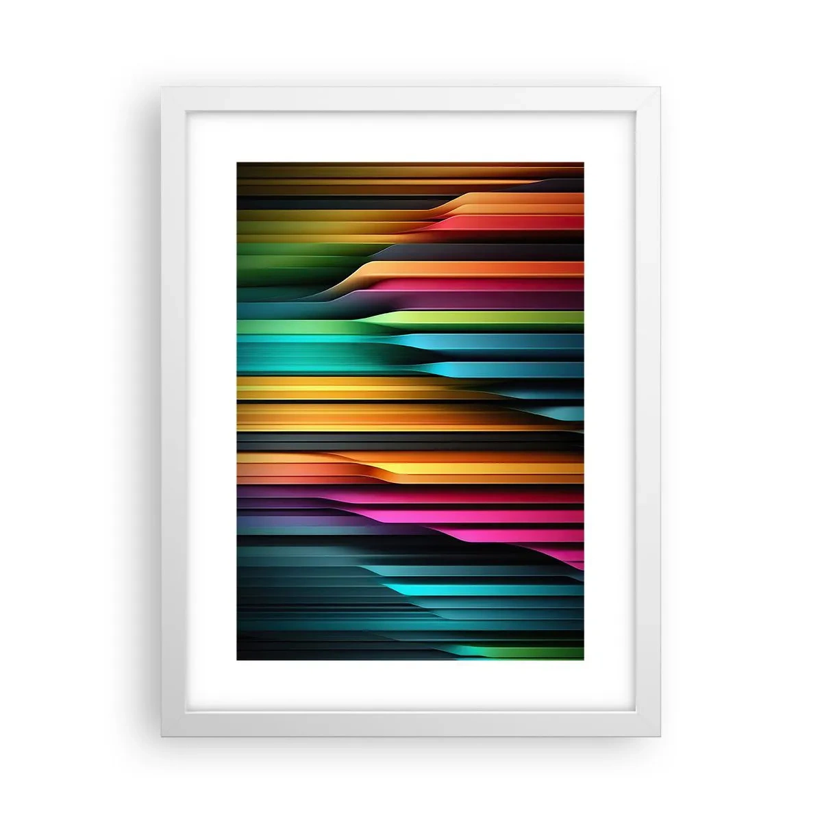 Póster en marco blanco - Órgano luminoso - 30x40 cm