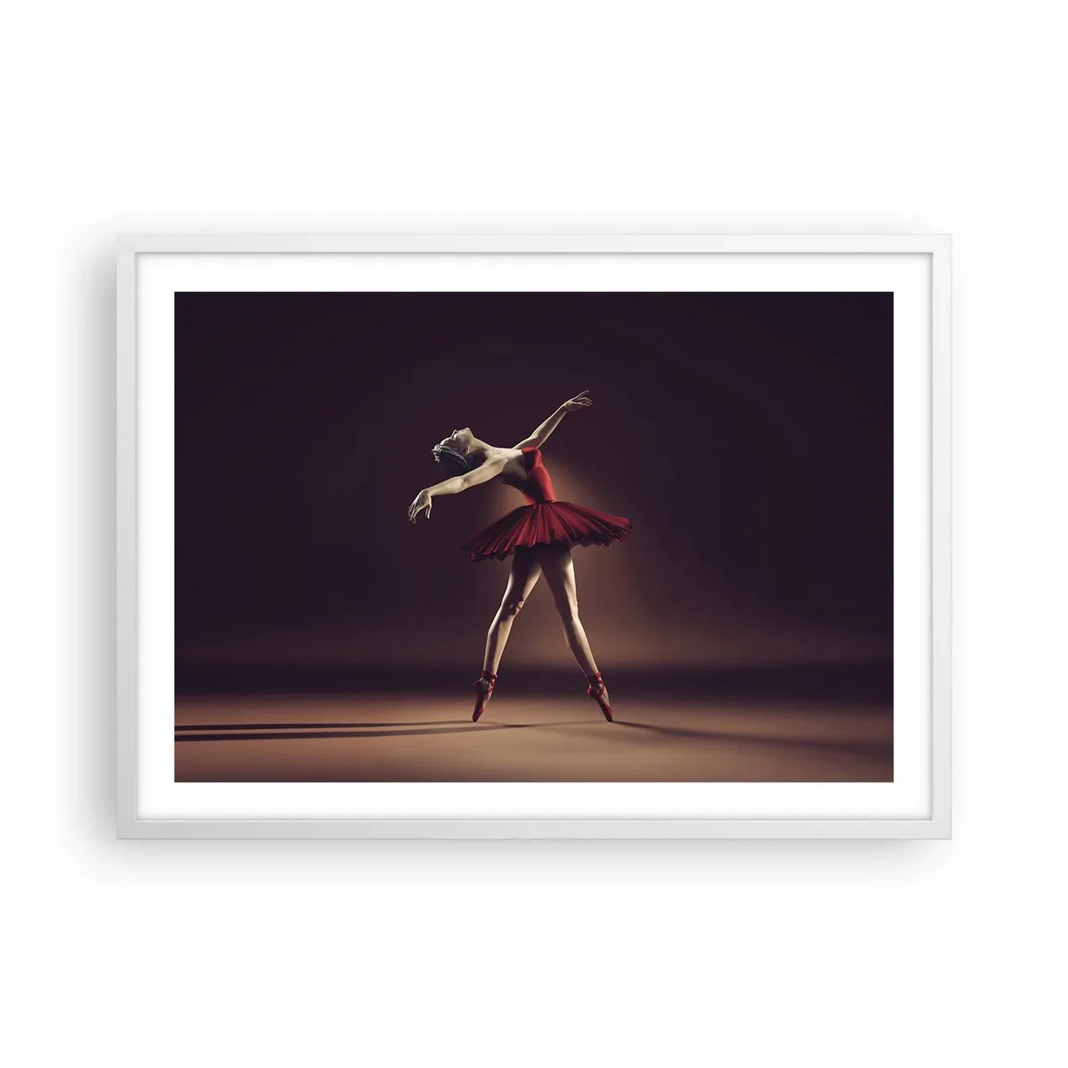 Póster en marco blanco - Primera bailarina - 70x50 cm