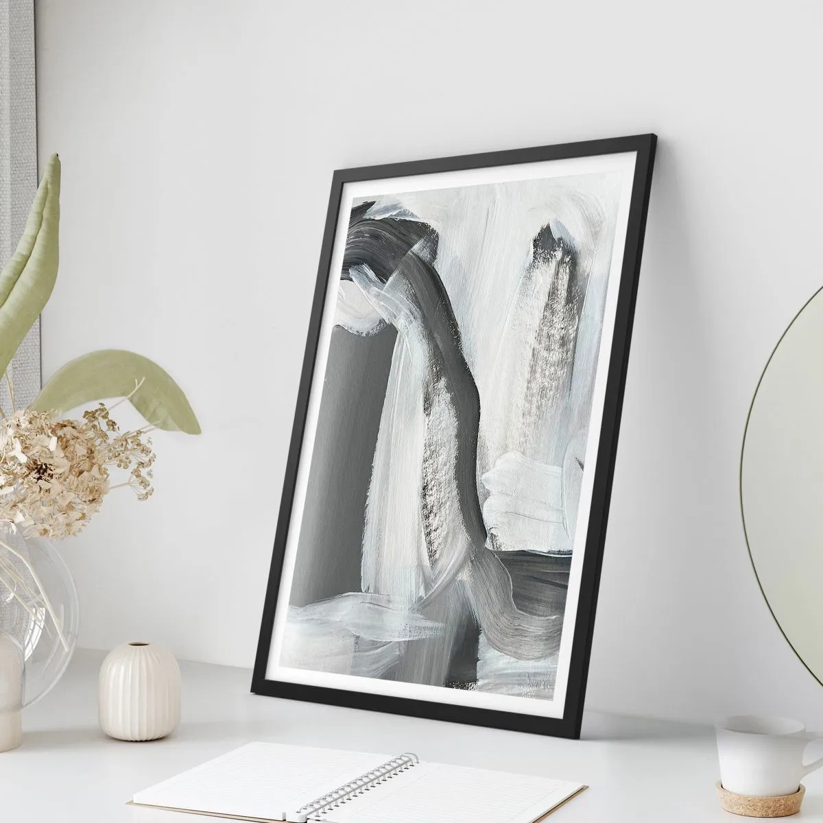 Póster en marco negro - Con movimientos decididos - 30x40 cm