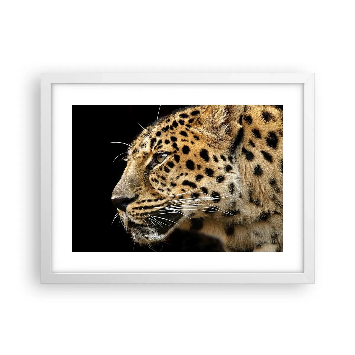 Póster en marco blanco - Tranquilo, concentrado, preparado - 40x30 cm