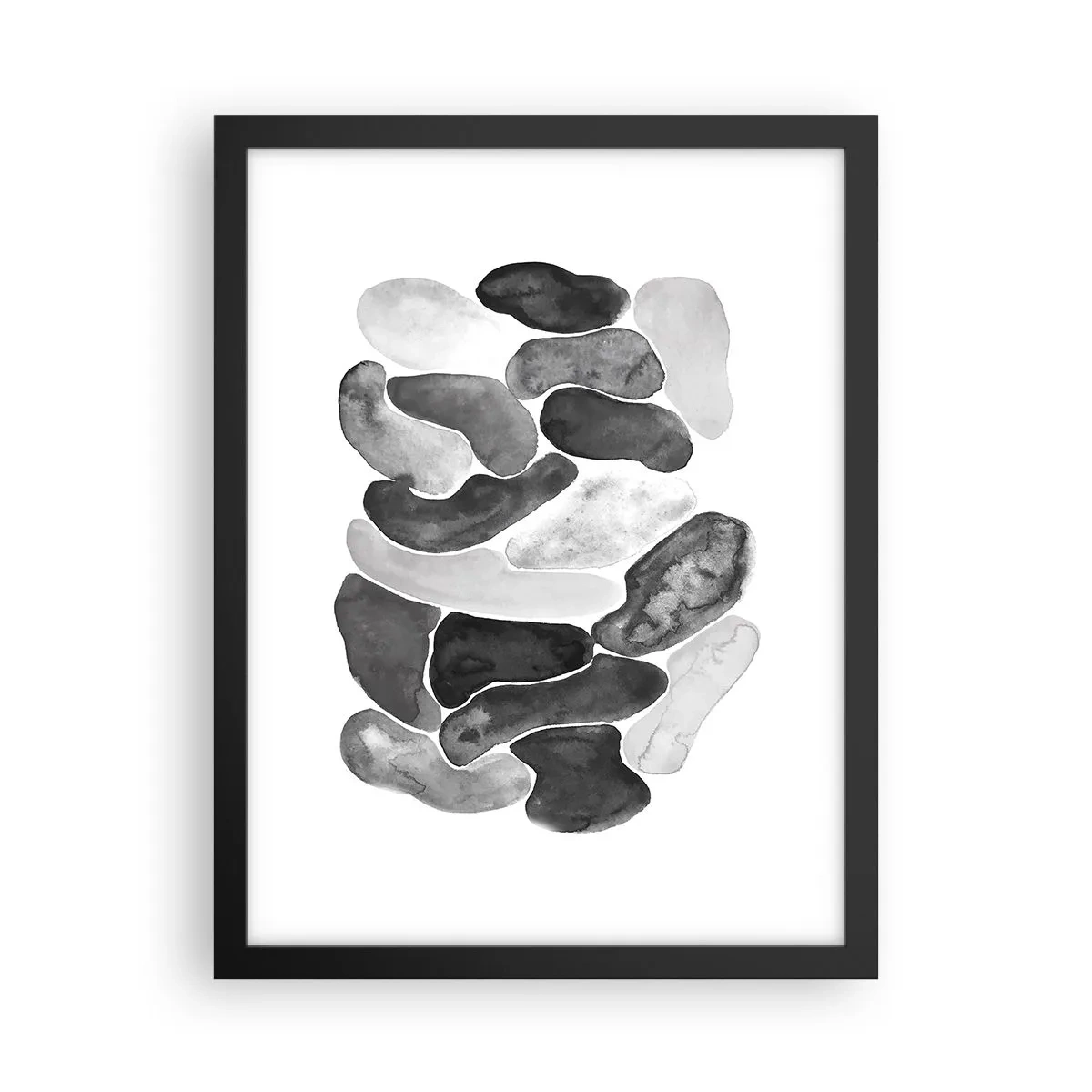 Póster en marco negro - Abstracción pétrea - 30x40 cm