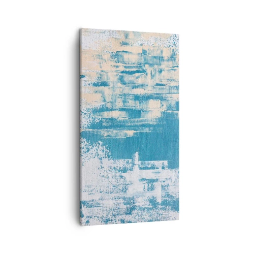 Cuadro sobre lienzo - Impresión de Imagen - A través de un carámbano - 45x80 cm