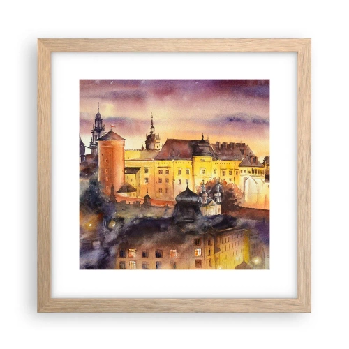 Póster en marco roble claro - Una historia y un cuento - 30x30 cm