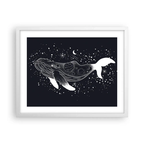 Póster en marco blanco - En el océano del universo - 50x40 cm