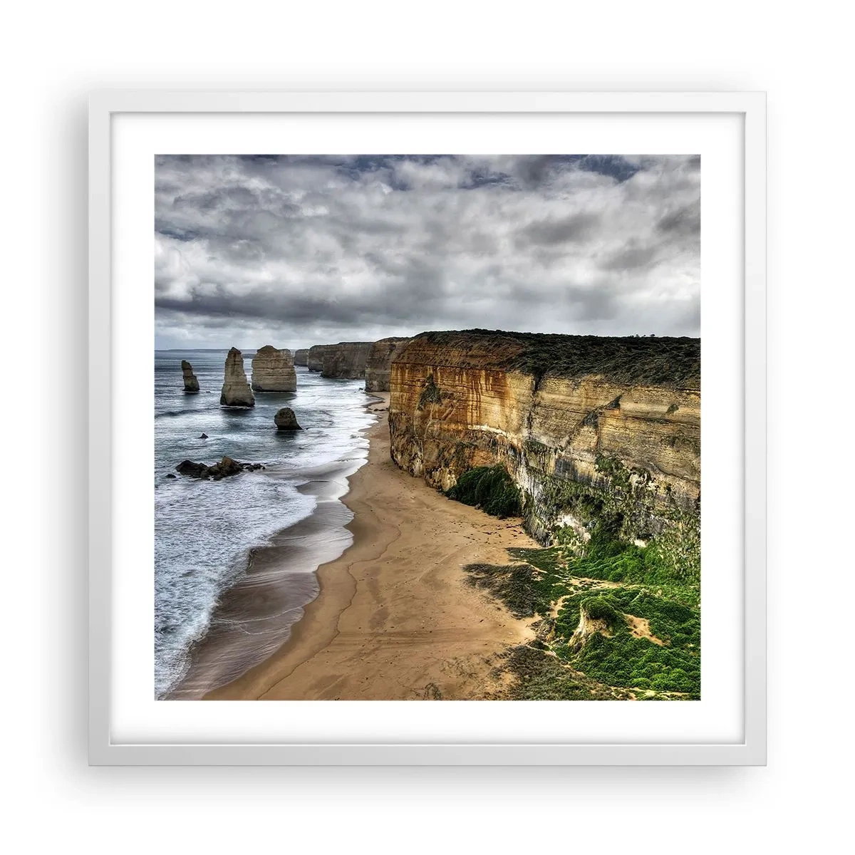 Póster en marco blanco - Belleza en bruto - 50x50 cm