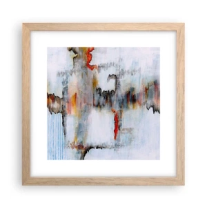 Póster en marco roble claro - Abstracto sobre el agua - 30x30 cm