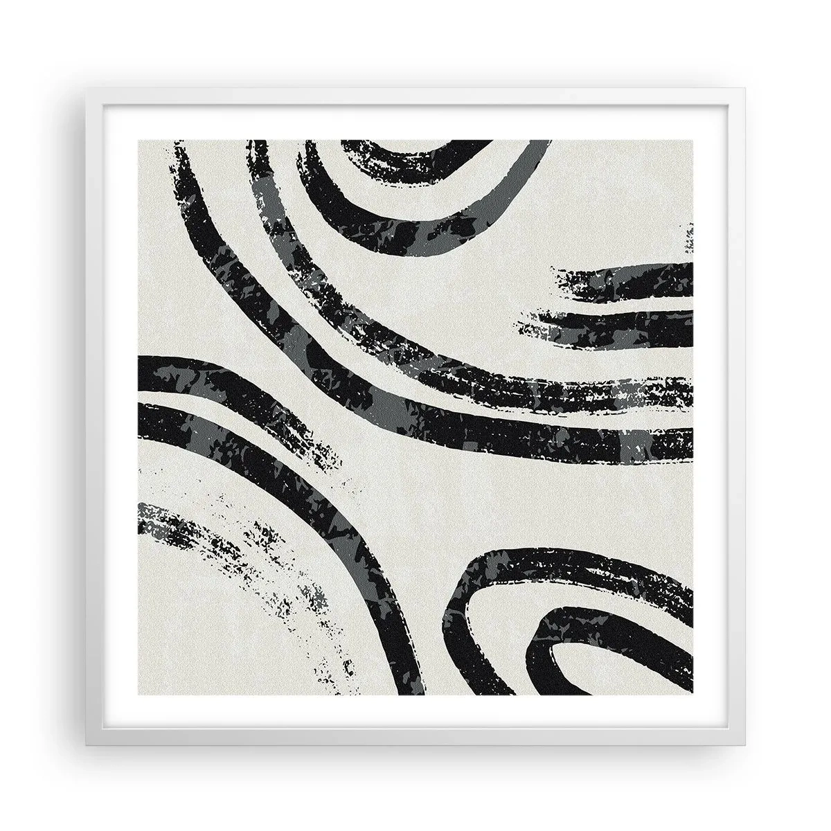 Póster en marco blanco - A medias - 60x60 cm