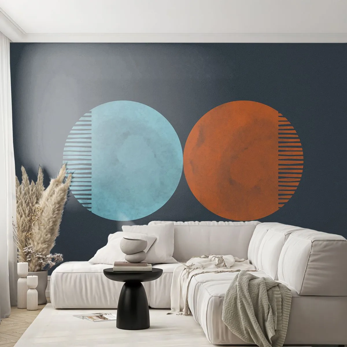 Fotomural Autadhesivo Deluxe Sticker - ¿Solo geometría? - Abstracción, Pedazo, Distritos - 450x315 cm