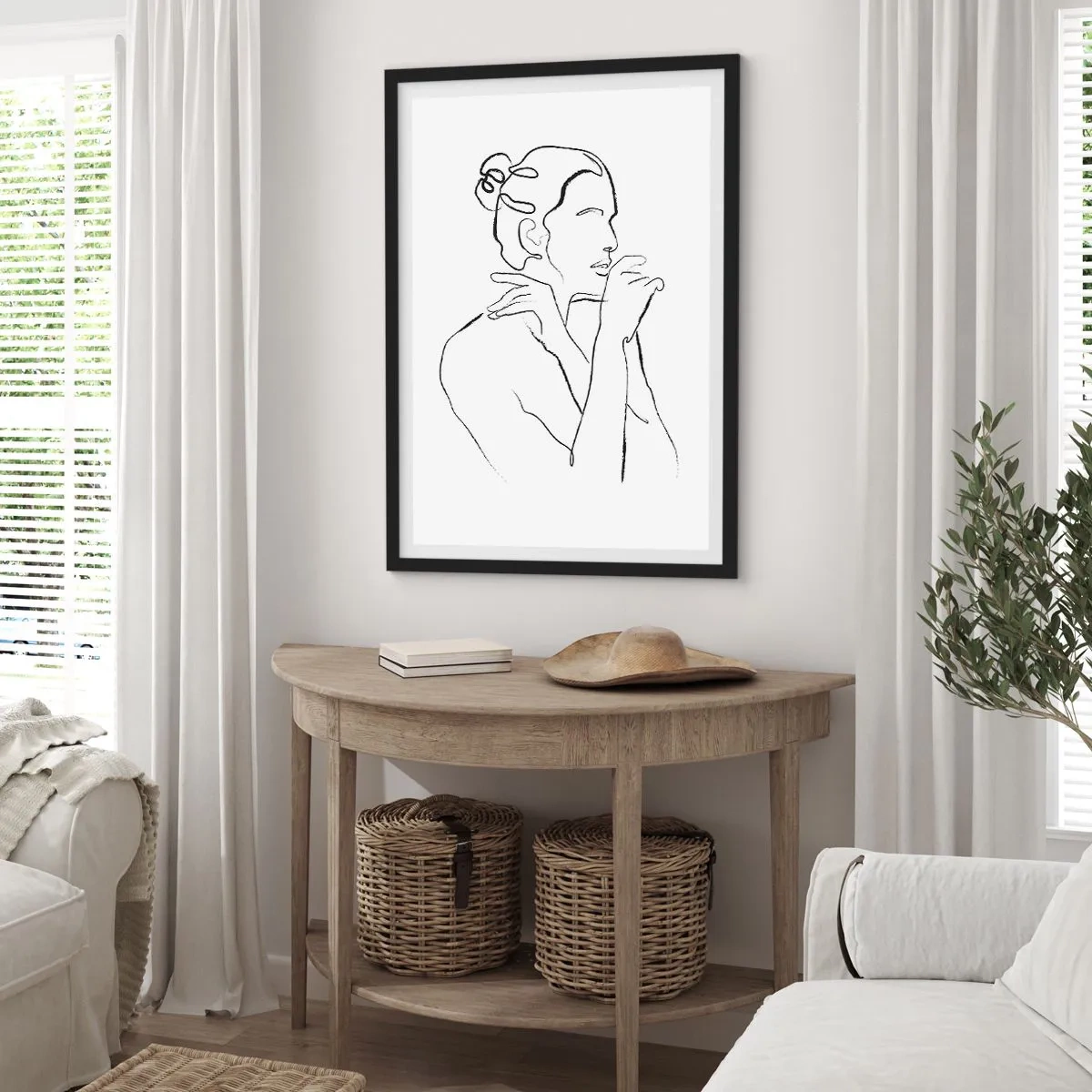 Póster en marco negro - Desnudo: un misterio sensual - 50x70 cm