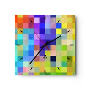 Reloj de pared - Reloj de vidrio - Cada uno diferente, todos iguales - 40x40 cm
