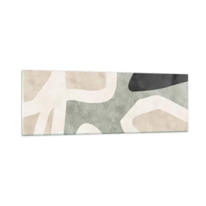 Cuadro sobre vidrio - Impresiones sobre Vidrio - Composición con un toque negro - 90x30 cm