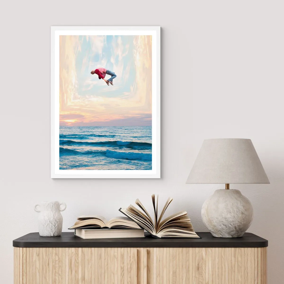 Póster en marco blanco - A otra dimensión - 40x50 cm