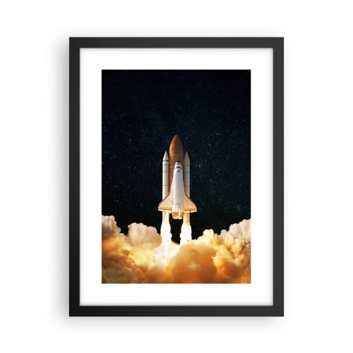 Póster en marco negro - ¡Ad astra! - 30x40 cm