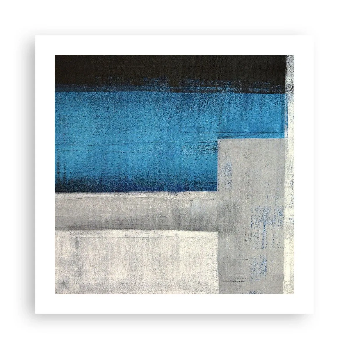 Póster - Composición poética de gris y azul - 50x50 cm