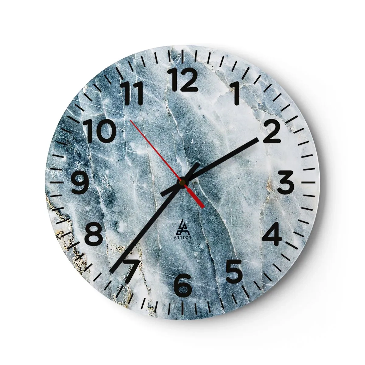 Reloj de pared - Reloj de vidrio - El mundo de hielo - 30x30 cm