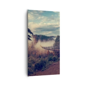 Cuadro sobre lienzo - Impresión de Imagen - Sobre un bosque otoñal - 65x120 cm