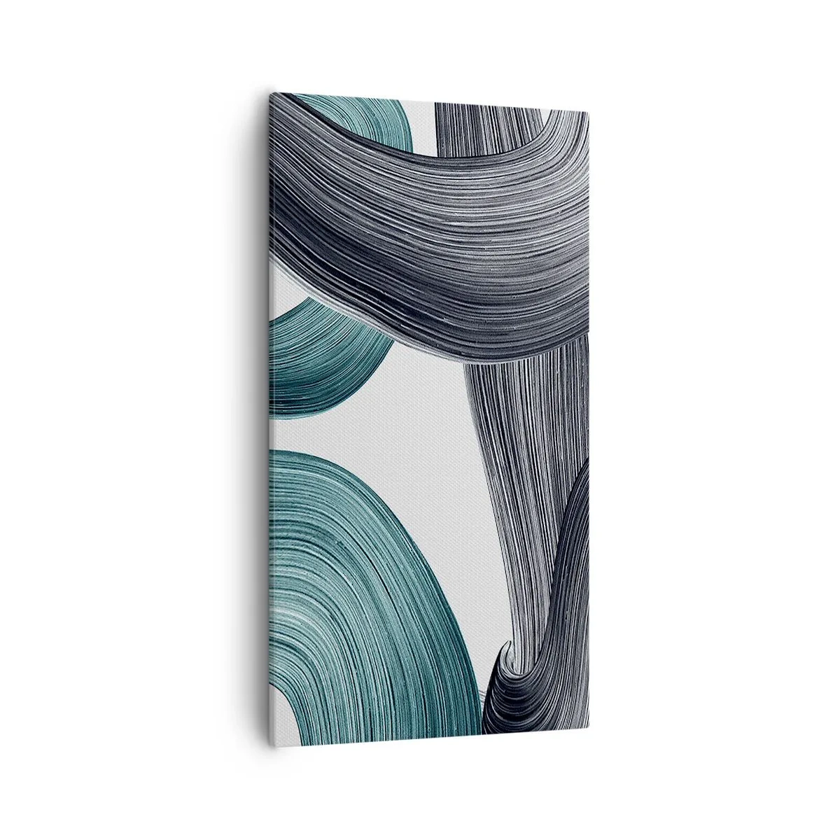 Cuadro sobre lienzo - Impresión de Imagen - Senderos esmeralda y negro - 55x100 cm