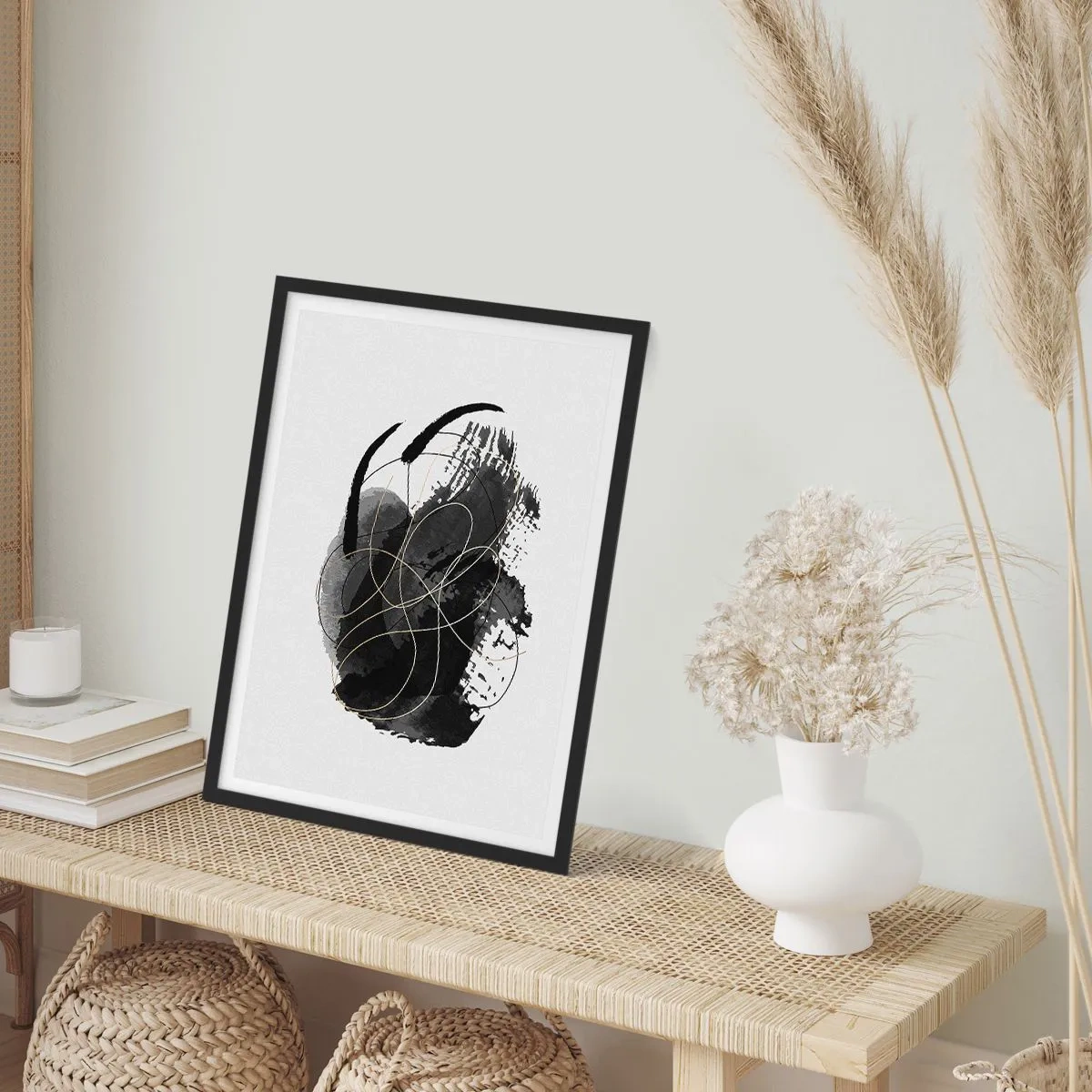 Póster en marco negro - Salió de la negrura - 70x100 cm