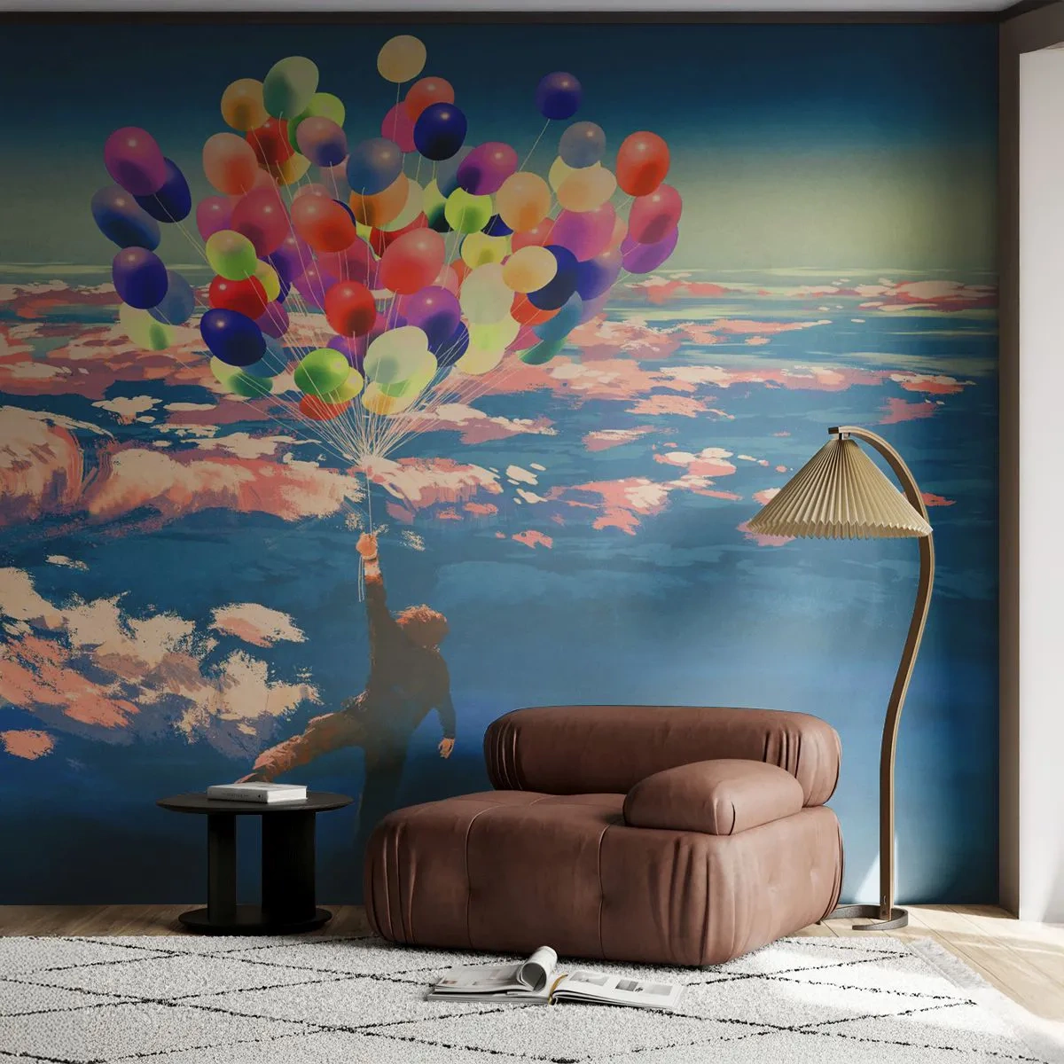 Fotomural Autadhesivo Deluxe Sticker - Un sueño de infancia hecho realidad - Para niños, Globos coloridos, Abstracción - 200x140 cm
