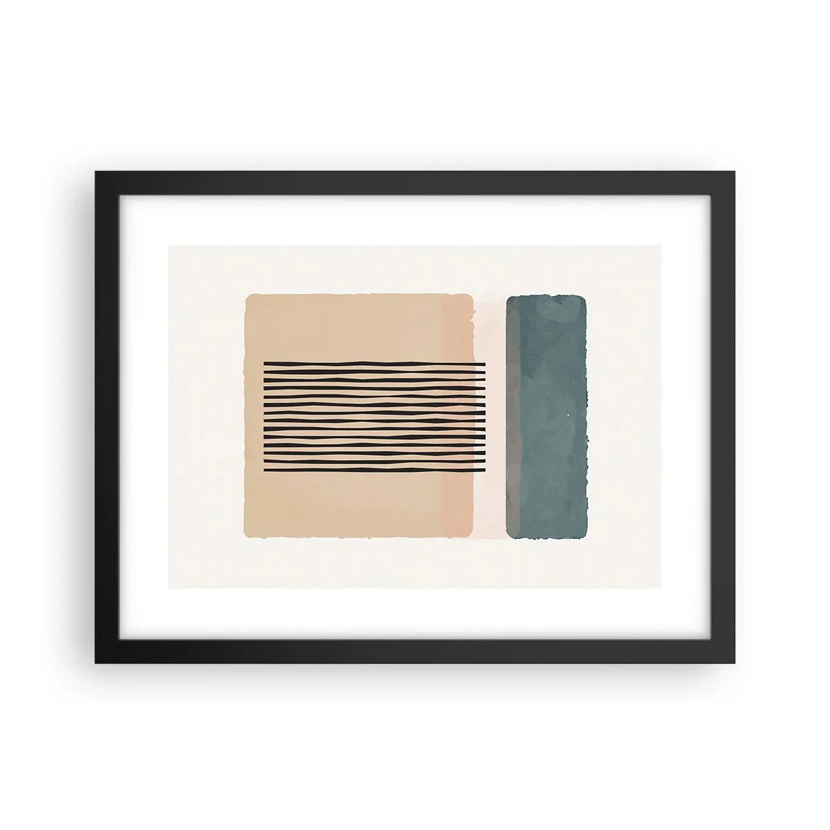 Póster en marco negro - Todo en orden - 40x30 cm