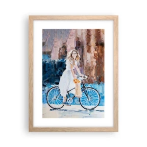 Póster en marco roble claro - Alegría por la mañana - 30x40 cm