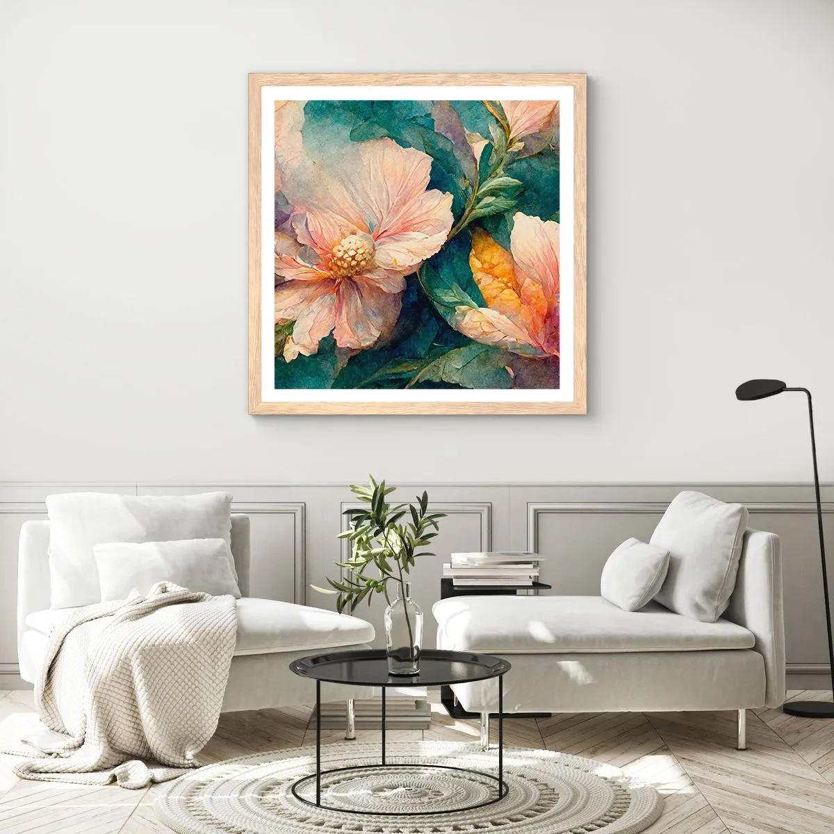 Póster en marco roble claro - La sutileza misma - 40x40 cm