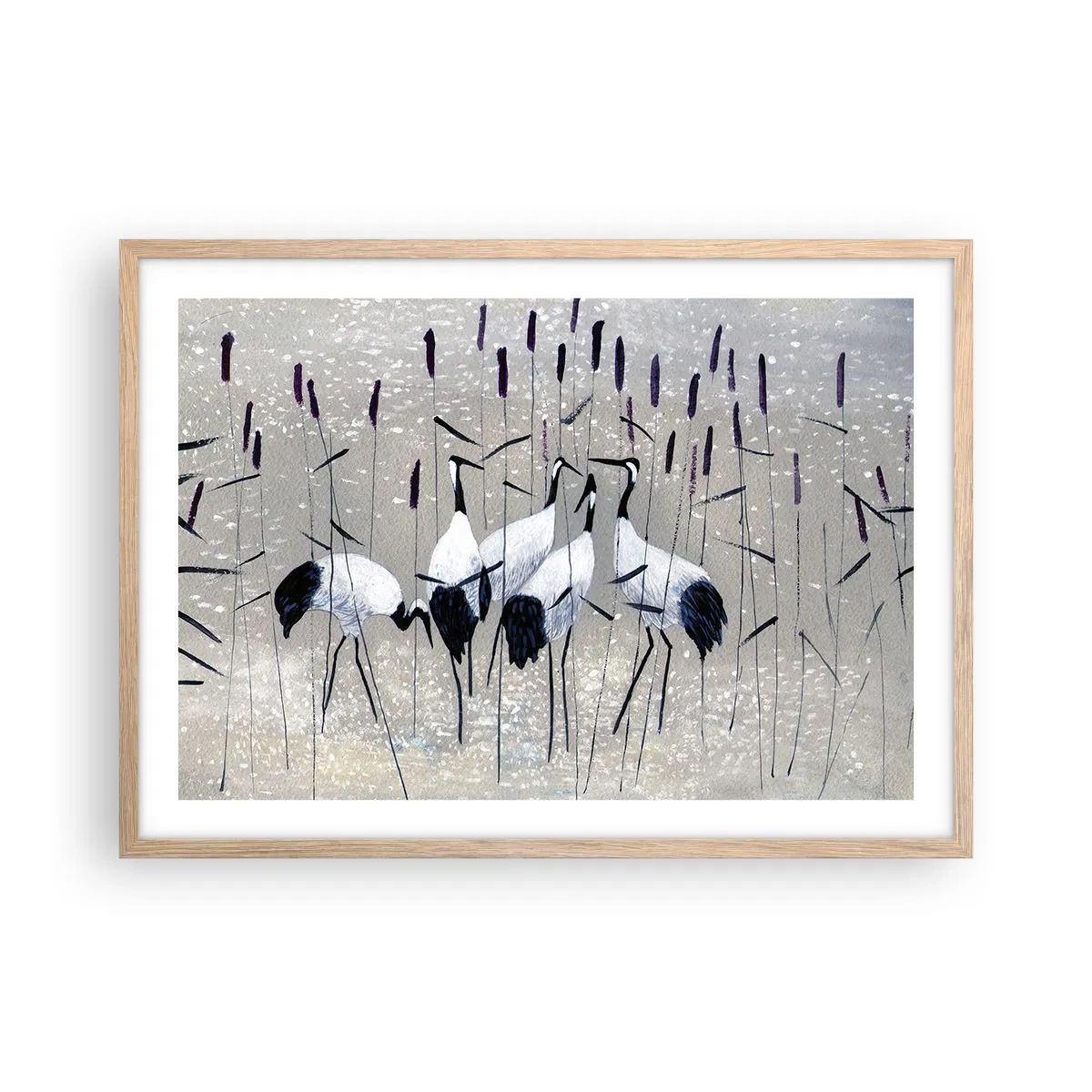 Póster en marco roble claro - Entre los suyos - 70x50 cm