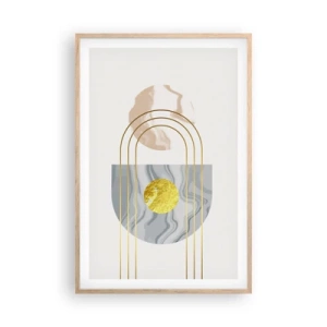 Póster en marco roble claro - Brillo y resplandor - 61x91 cm