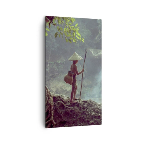 Cuadro sobre lienzo - Impresión de Imagen - Amistad con la naturaleza - 45x80 cm