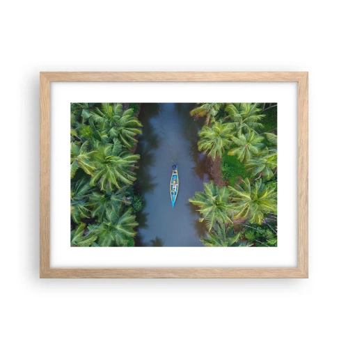 Póster en marco roble claro - En un sendero tropical - 40x30 cm