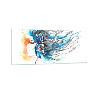 Cuadro sobre vidrio - Impresiones sobre Vidrio - Que suene la música - 100x40 cm