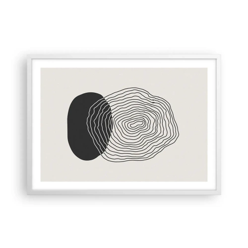 Póster en marco blanco - Persistencia y vibración - 70x50 cm
