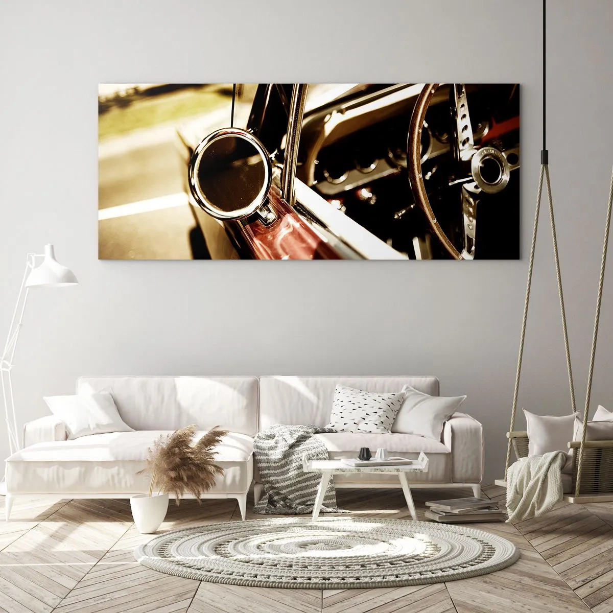 Cuadro sobre vidrio - Impresiones sobre Vidrio - Un coche con alma - 100x40 cm