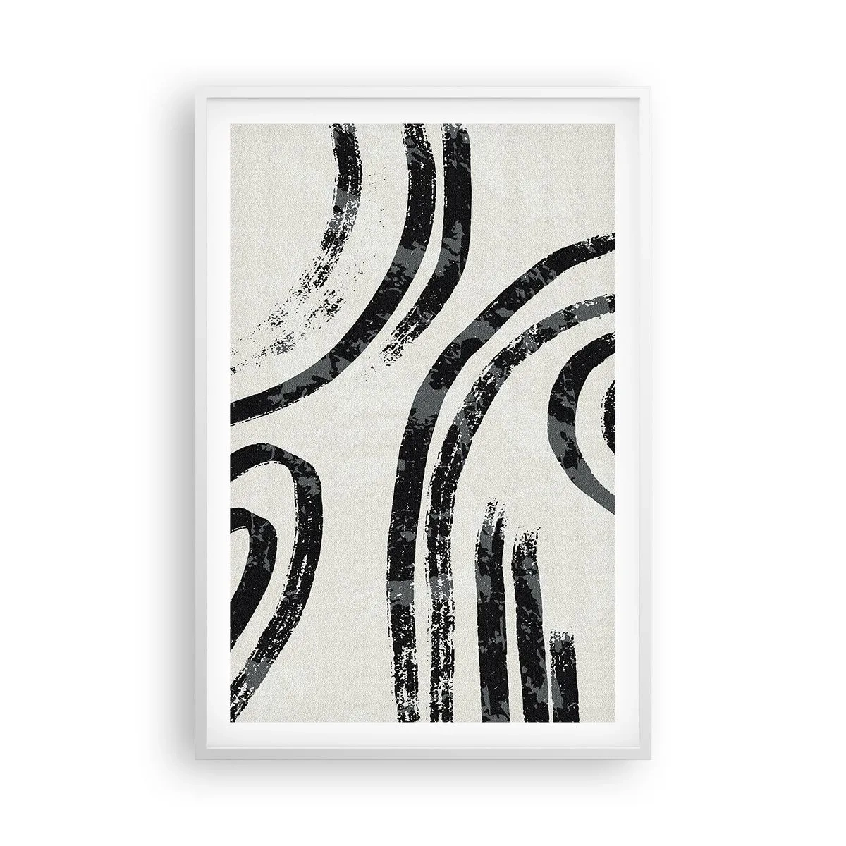 Póster en marco blanco - A medias - 61x91 cm