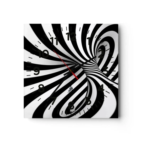 Reloj de pared - Reloj de vidrio - Composición: espacio de baile - 30x30 cm