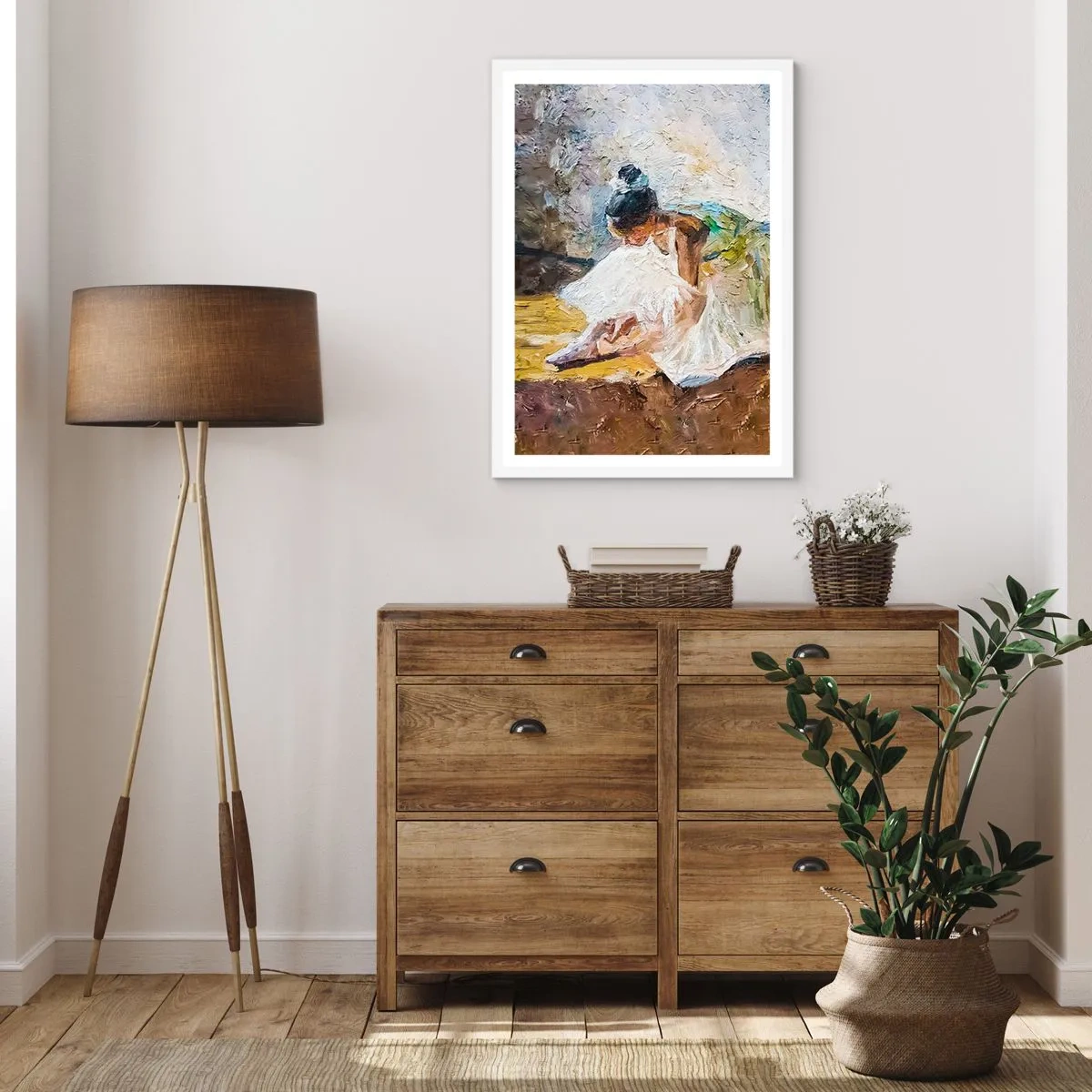 Póster en marco blanco - De un cuadro de Degas - 70x100 cm