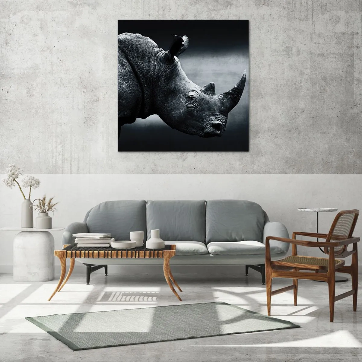 Cuadro sobre vidrio - Impresiones sobre Vidrio - Perfil derecho - 70x70 cm