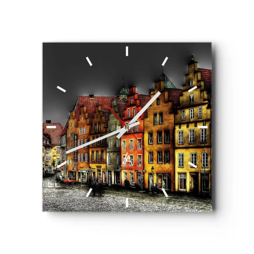 Reloj de pared - Reloj de vidrio - Solo falta un carruaje encantado - 40x40 cm