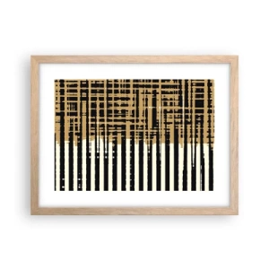 Póster en marco roble claro - Abstracción arquitectónica - 40x30 cm