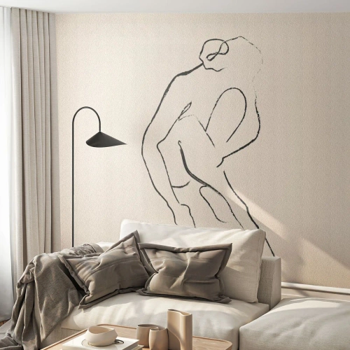 Fotomural Autadhesivo Deluxe Sticker - Boceto íntimo - Minimalismo, Acto, Mujer - 350x256 cm