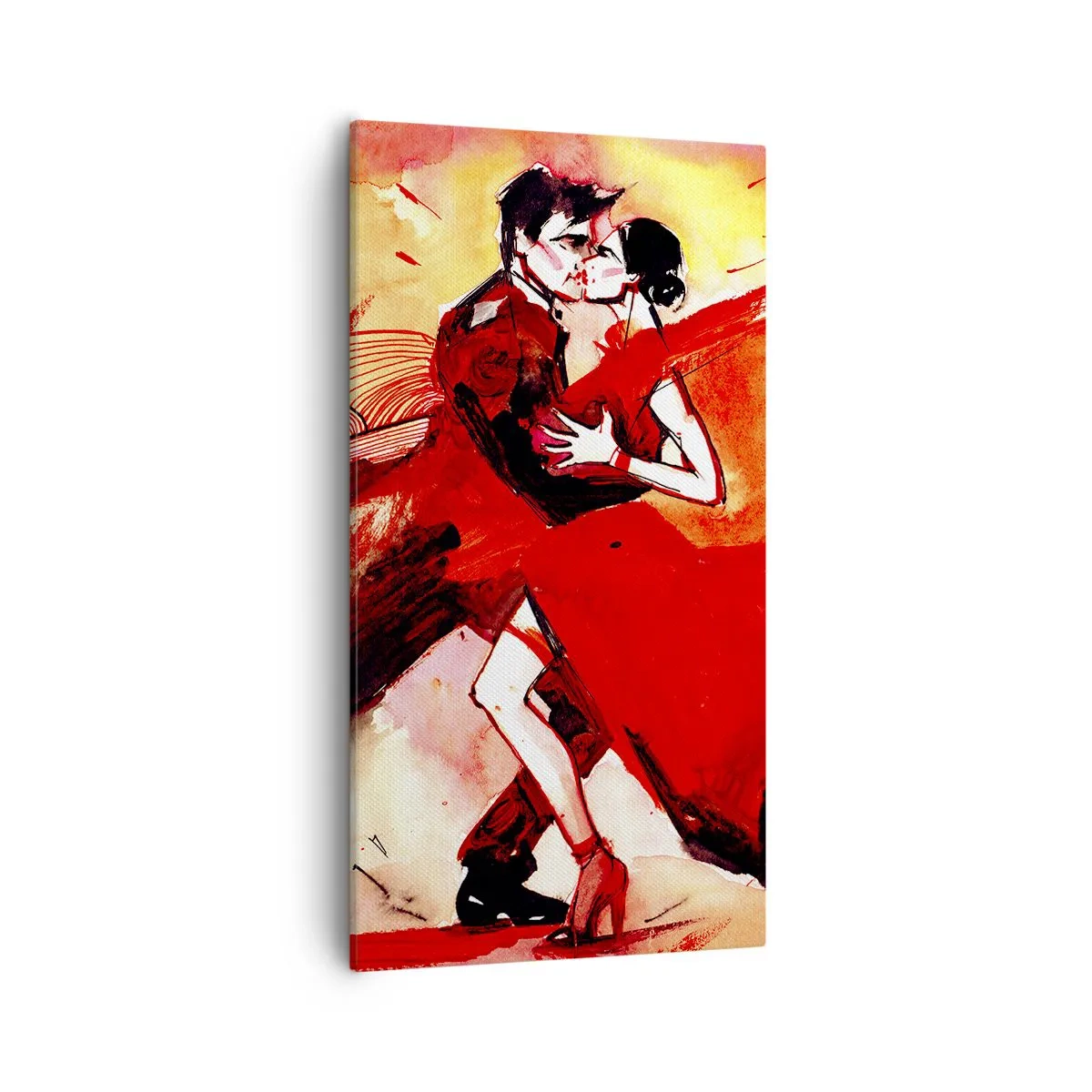 Cuadro sobre lienzo - Impresión de Imagen - Ritmo púrpura de la pasión - 55x100 cm